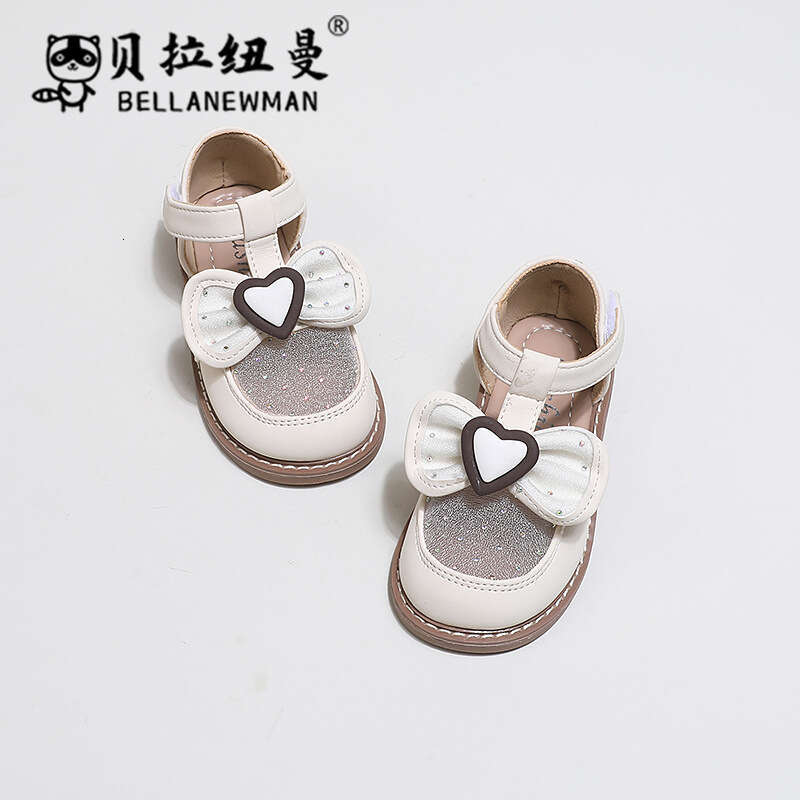 Girls' Bowknot Princess 2024 Summer New Children's Soft Sole Closed-Toe Sandals for Toddlers and Kids