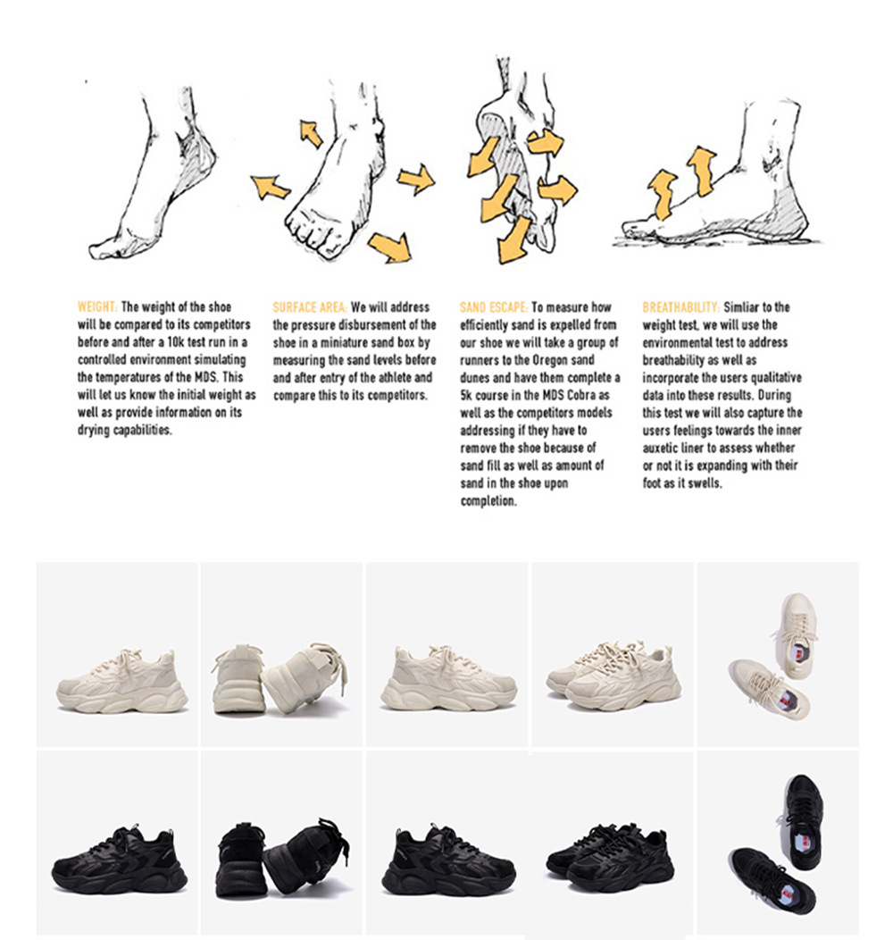 Free shipping 2025 brand new designer versatile thick soled men autumn casual sports shoes black white