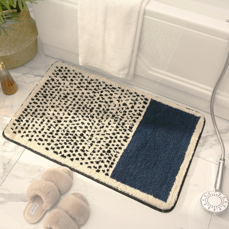 Designer's new simple and light luxury bathroom absorbent floor mat, home bathroom door non-slip mat, door foot pad