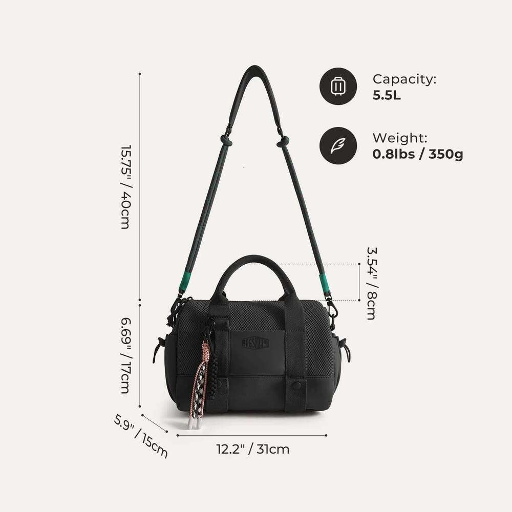 Boston for Women Mini Duffel Shoulder Crossbody Bag Waterproof with Wet Pocket Gym Travel Daily Beach Weekender