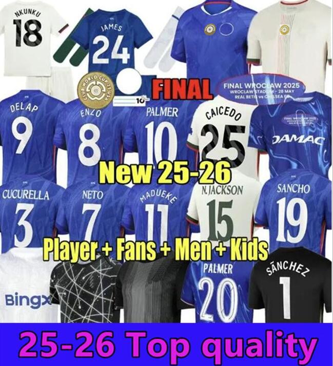 2025 2026 Soccer Jerseys Football Shirts Kits Enzo Nkunku Palmer Mudryk Sancho Caicedo Disasi James Sterling Nkunku ChelseaS Jackson Fans Player Version