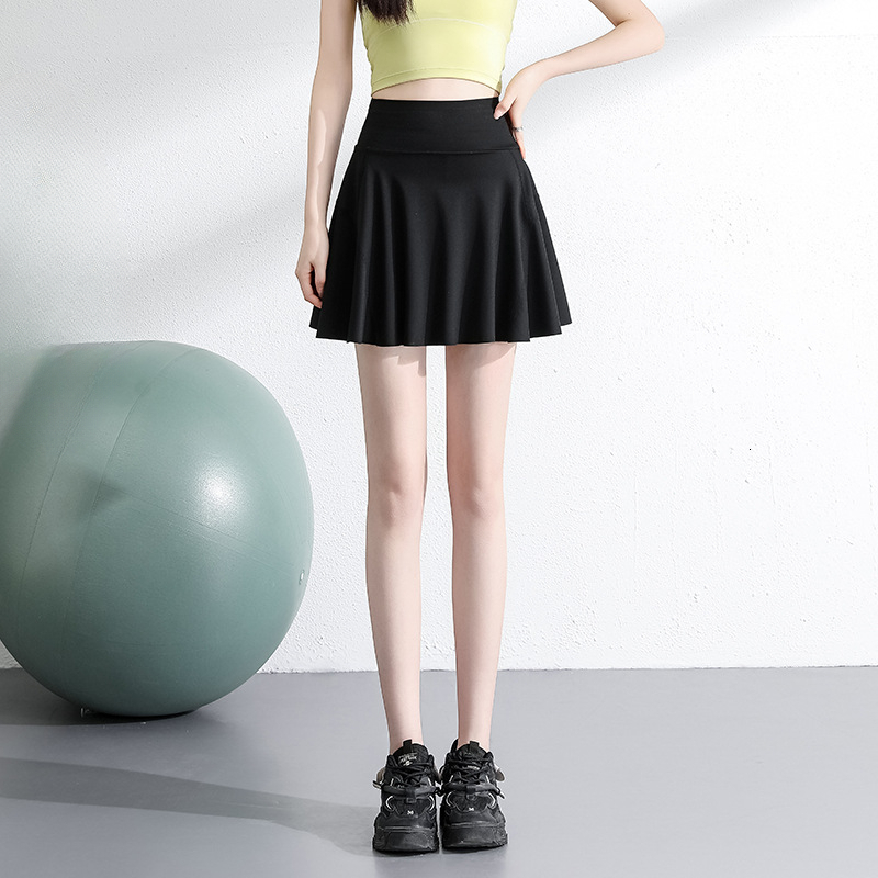 New Women's Half Skirt Solid Color Sports Skirt Half Skirt Women's New Summer Tennis Yoga Skirt Pants A-line Skirt Tight Skirt New Designer 