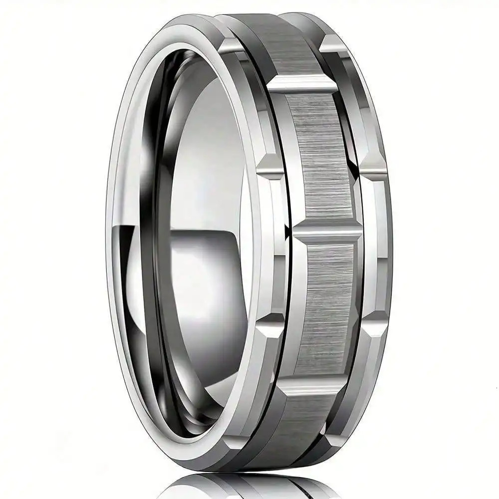 Fashion Silver Color Couple Rings for Lovers Trendy Stainless Steel Men Cute Women s Zircon Set 250704