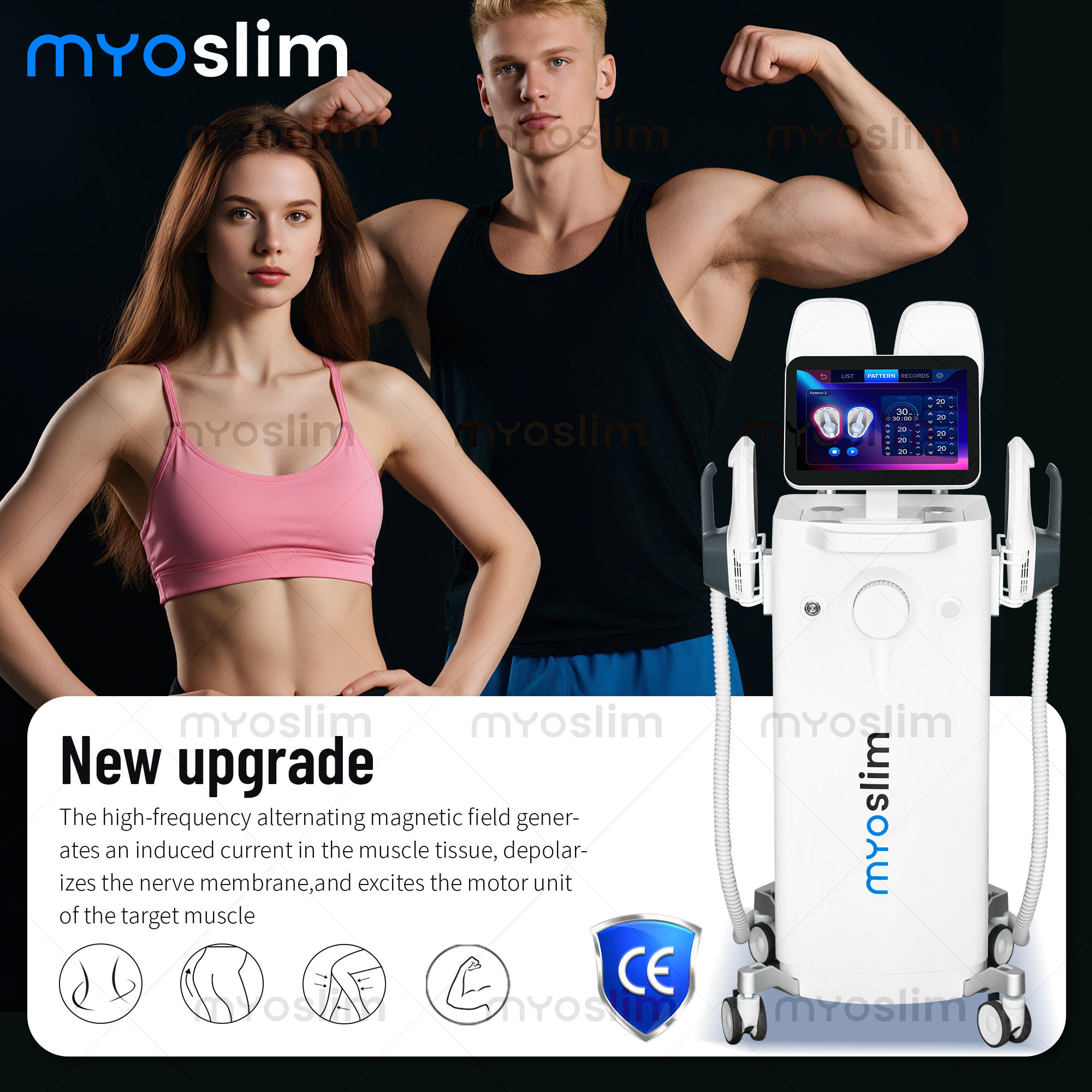 EMS Body Sculpting Machine Myoslim Professional Fat Reduction And Tone Buttocks Non-invasive Slimming Device For Beauty Salon Or Spa Body Shaping Trea