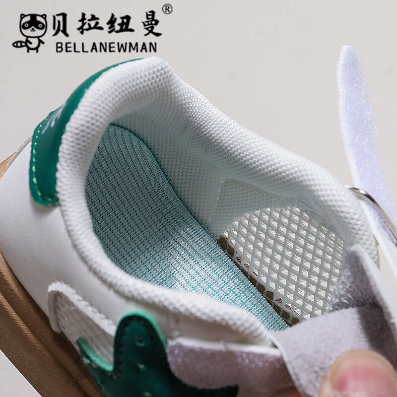 Bella Newman Girls Thick-Soled Single Mesh Sneakers 2024 Spring Summer New Boys Fashion Sports Children's White Shoes