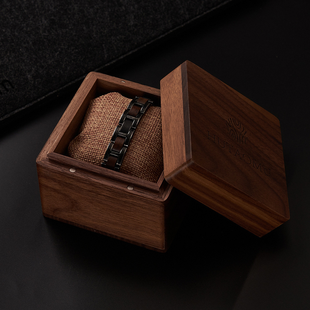 Rainso Fashion Mens Stainless Steel Bracelet and Bracelet Zebravood Charm Magnetic Bracelet Friendship Jewelry Bracelet Viking 250109