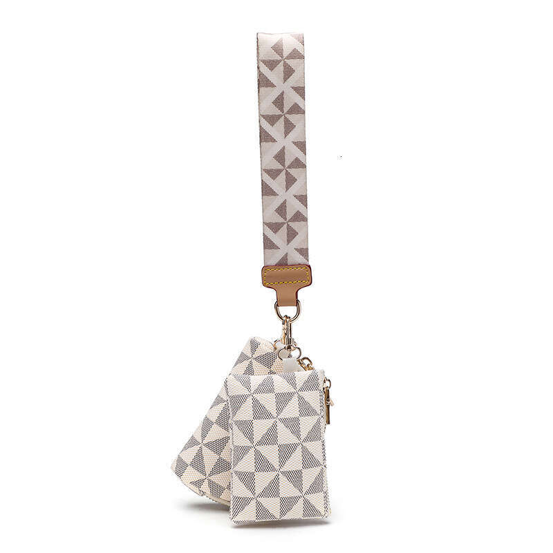 Printed Purse Combination Wallet 2024 Mini Fashion Zipper Coin Bag Simple Clutch Card Holder Pendant