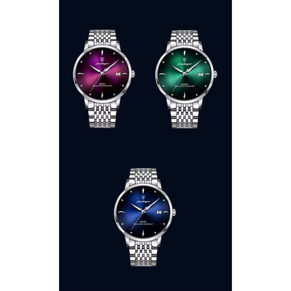 DHgargets Men's Ultra-Thin Business Watch - 50M Waterproof Sapphire Crystal Quartz Watch with Date & Luminous (Model 868)