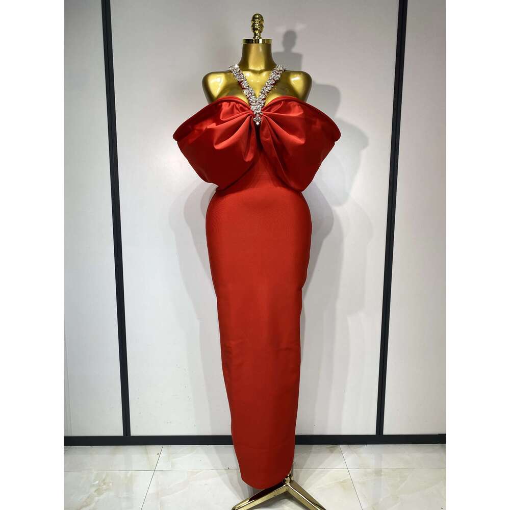 Women Sexy Elegant Halter Off the Shoulder Crystal Bodycon Long Bandage Nightclub Evening Party Birthday Dress