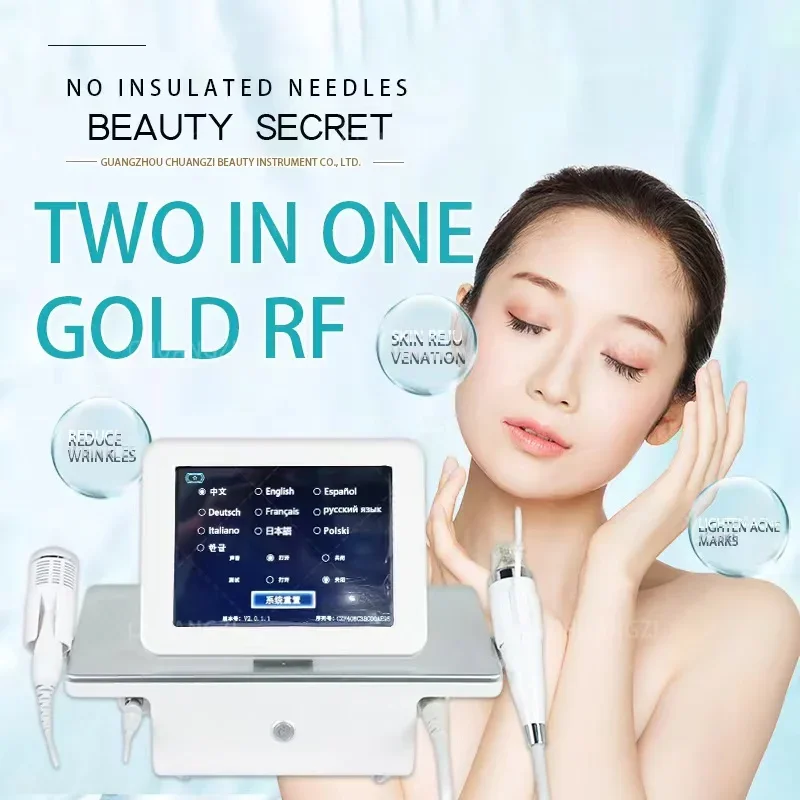 Radio Frequency Micro Machine With Cold Hammer RF Fractional Skin Tightening Acne Scars Stretch Marks Removal For Salon