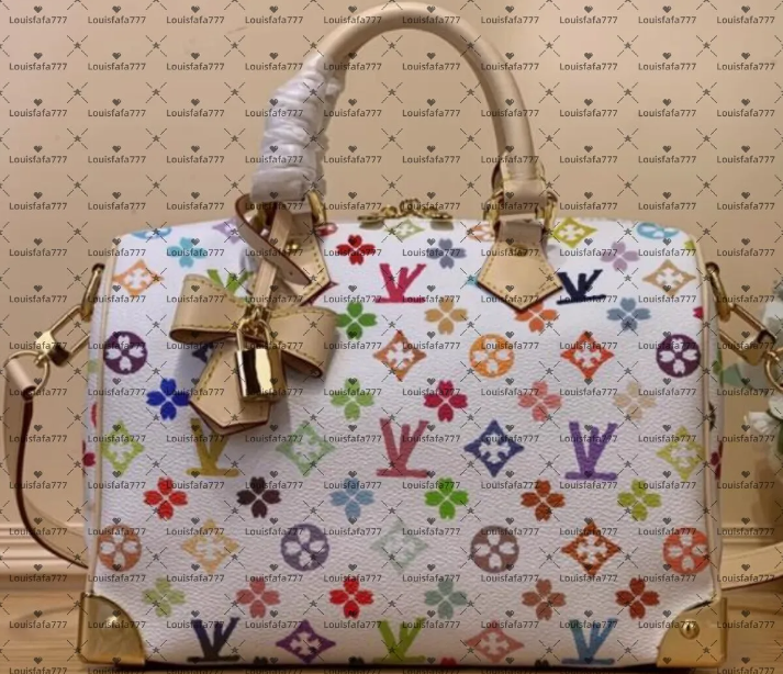 10A New Leathers Colorful Flower Pillow Travel Bag Women Leather Designer Speedyss classics presbyopia Shoulder Bags Crossbody handbags Totes pouch purse 13085