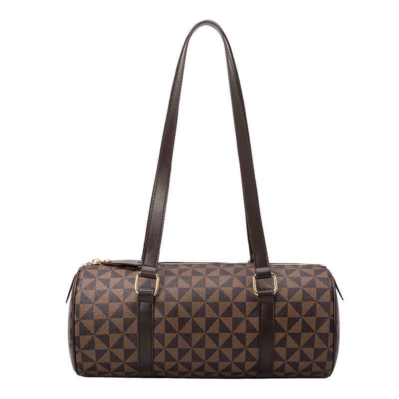 Lacel Urwebin New Bags Casual Personality Single Shoulder Cylindrical Underarm Baguette Handheld Cylinder Printed Simple Women's Bag