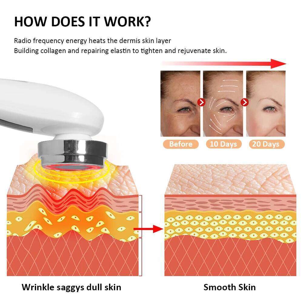 Massager RF Radiofrequency High Frequency Face Lifting Hine EMS Facial Microcurrent Lift Skin Tightening Device