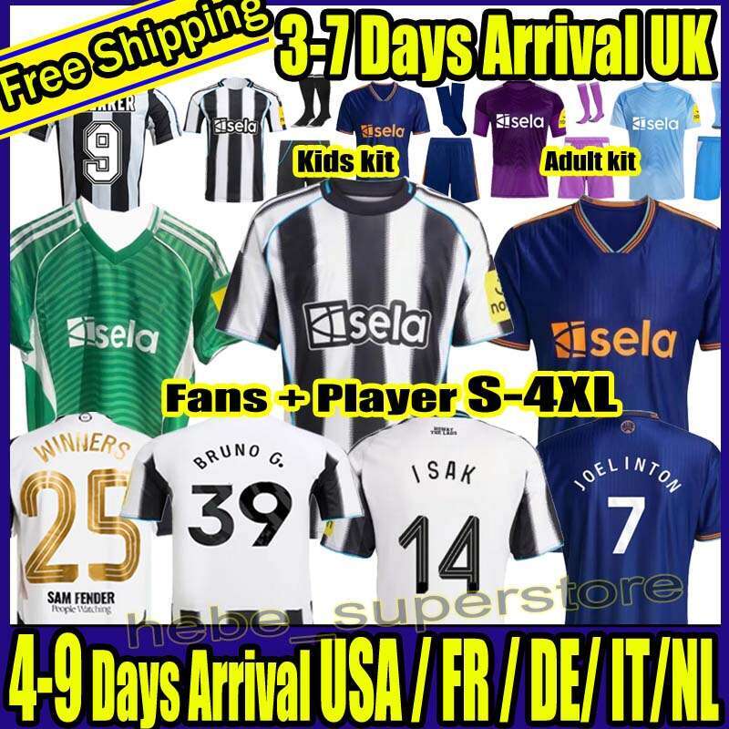 3XL 4XL ISAK BRUNO G. NEWCASITEIE 25 26 UNitedS Soccer Jerseys TONALI GORDON neWCasteS 2025 football shirt JOELINTON LIVRAMENTO NUFC jersey Men Kids kit Pre Match Kit