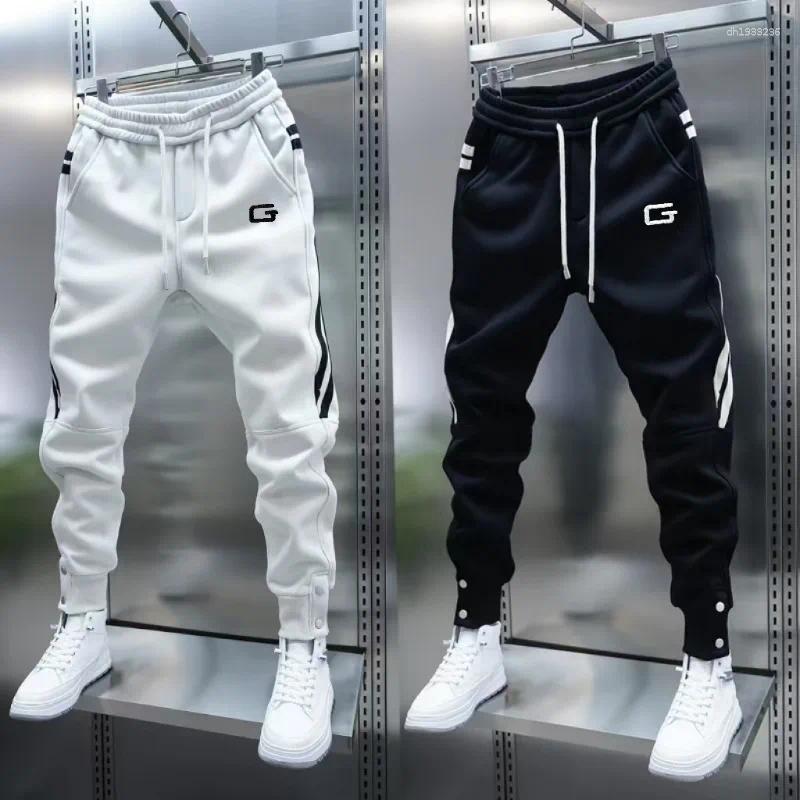 Men's Pants Spring Black Joggers Korean High Street Sports Trousers Cotton 9-Minute Sweatpants Fashionable Clothing 2025