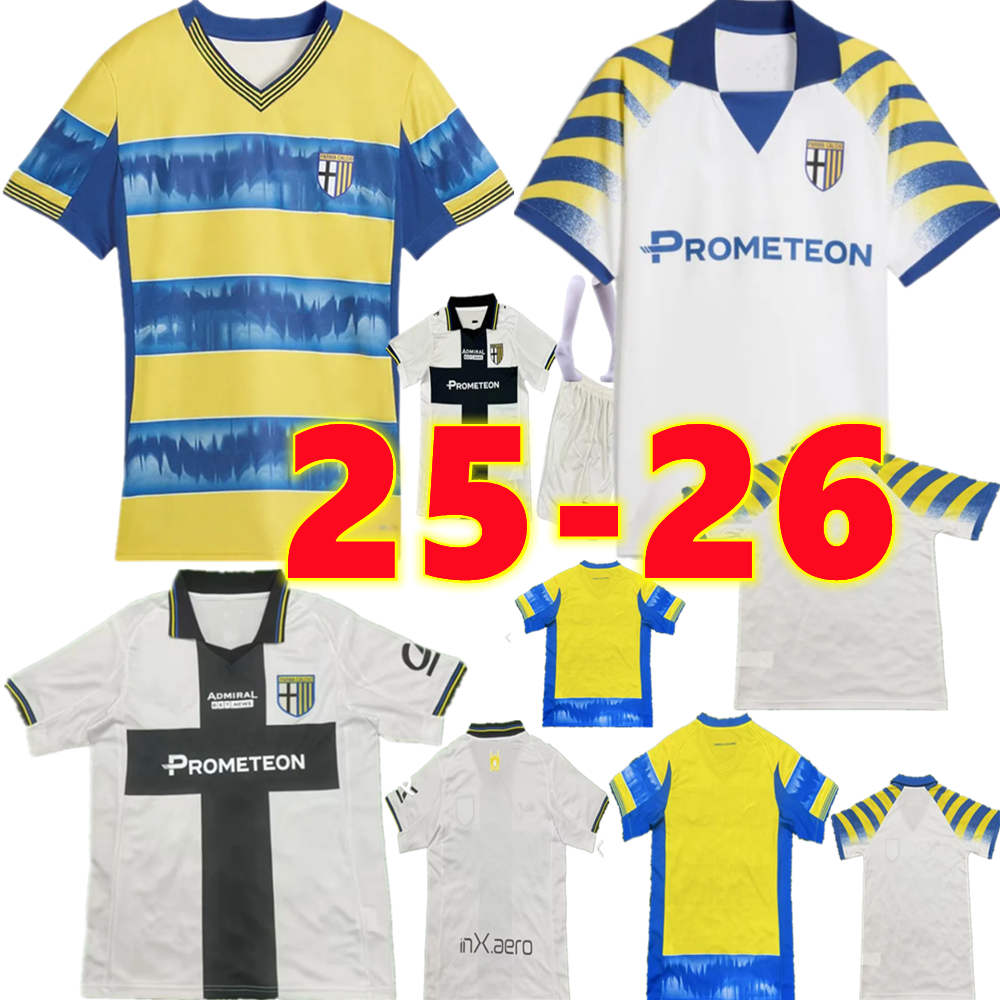 25 26 Parma Soccer Jerseys ONDREJKA CANCELLIERI CHARPENTIER DJURIC 2025 2026 HERNANI PELLEGRINO BERNABE DELPRATO Football Shirts Men Uniforms kids kits