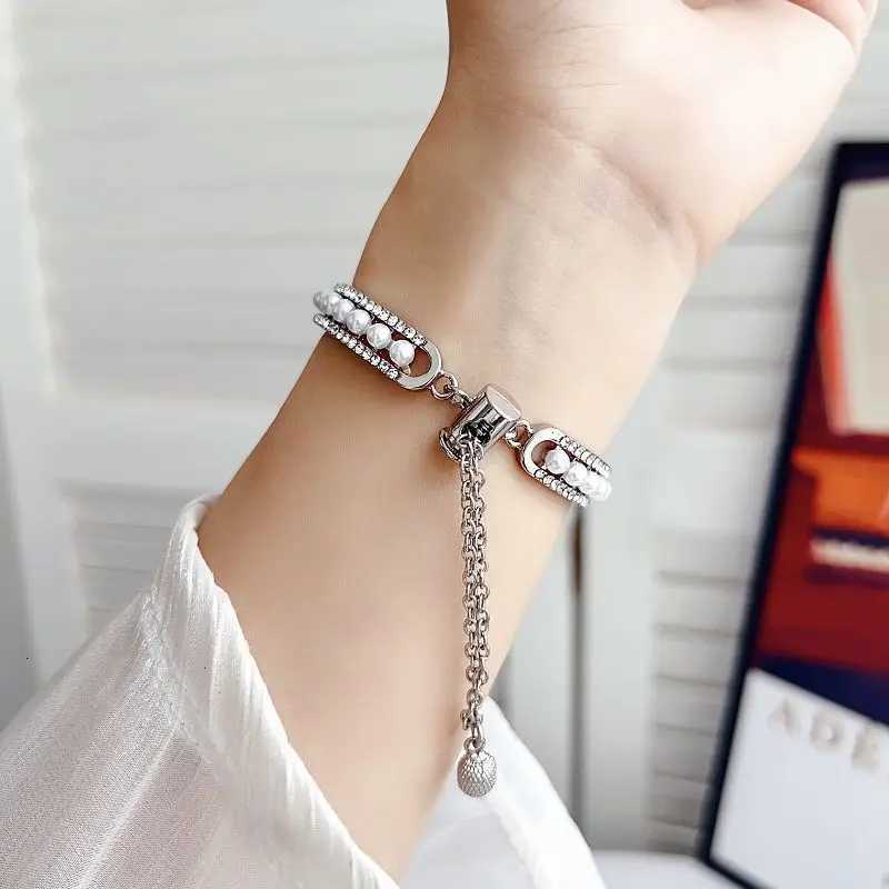 Diamond Pearl Strap for Watch Band 49 46 44 45 42 41 40 38mm Wen Wristband Jewelry Bangle Bracelet for iWatch S10 9 8 7 Y250714