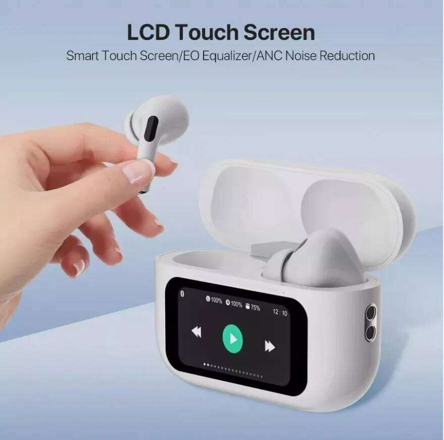 A9 Pro Earbuds Headphones Wireless Earphones Bluetooth 5.4 Touch Screen