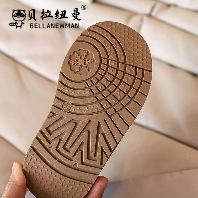 Children's Ethnic Style Lace Snow 2024 Winter New Girls' Warm Cotton Shoes Toddler Comfortable Short Boots