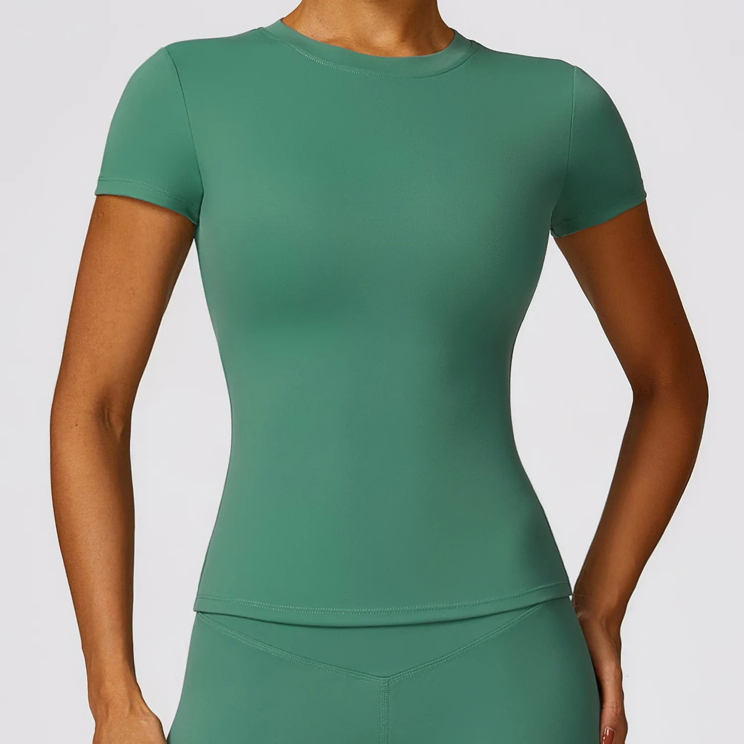 Sexy Women Yoga Top Seamless Sport T Shirts Fitness Clothes Short Sleeve Shirt Gym Running Active Wear Femme 250708
