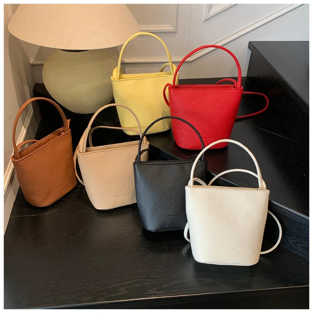 Korean niche simple mobile phone bag womens summer fashion messenger shoulder bucket bag 250704