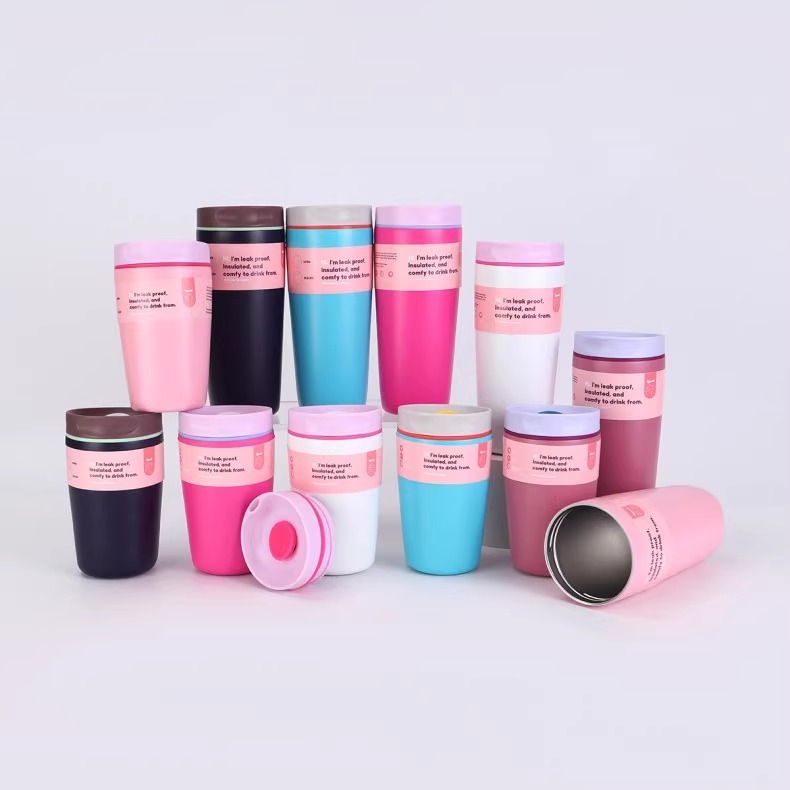 2025 New Insulated Stainless-Steel Water Bottle Coffee Tumbler Reusable Iced Coffee Cup Hot Coffee Travel Mug Perfect for Cappuccino BPA 12 oz/20 oz G