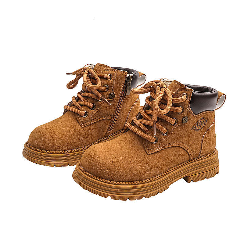 Children's Martin 2024 Autumn New Korean Style Girls' Riding Boys' Yellow Medium and Large Kids' Short Boots