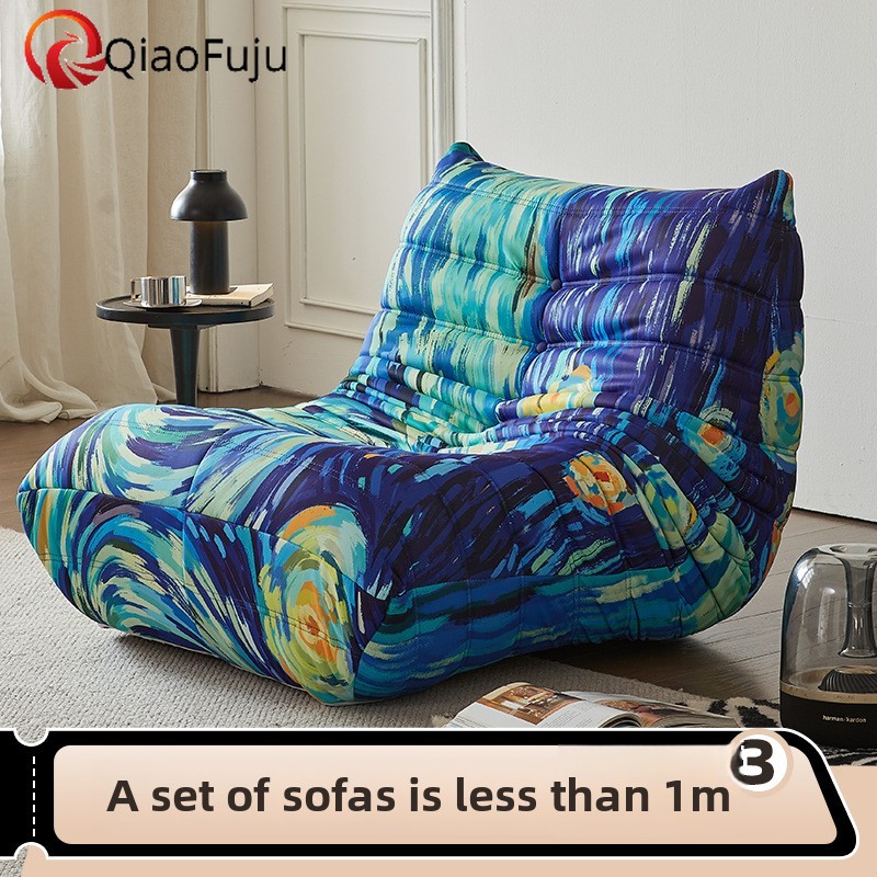 Single sofa couch in a box balcony bedroom Internet celebrity single leisure cross-border small living room sofa multi-person modular sofa comfortable