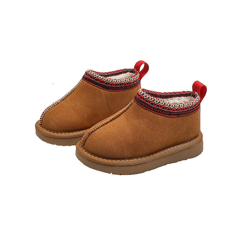 Children's Ethnic Style Lace Snow 2024 Winter New Girls' Warm Cotton Shoes Toddler Comfortable Short Boots