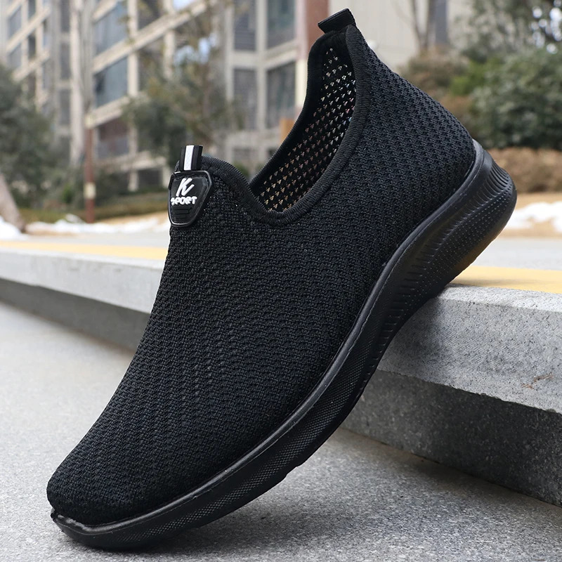 Mens Fashionable Solid Woven Knitted Running Shoes L ightweightB reathablea ndN onSlipPe r fectSpo rtsSho esfor Out doorAdv 250716