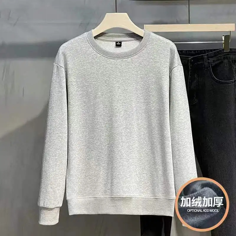 Autumn Winter Mens Sweatshirt Casual Warm Round Neck Pullover Loose 250708