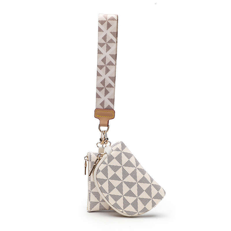 Printed Purse Combination Wallet 2024 Mini Fashion Zipper Coin Bag Simple Clutch Card Holder Pendant