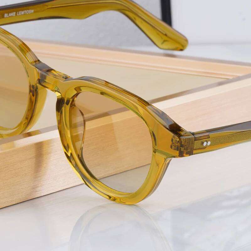 Johnny Polarized Sunglasses Men Women Brand Lemtosh Sun High Quality Vintage Acetate Frame Glasses DAHVEN