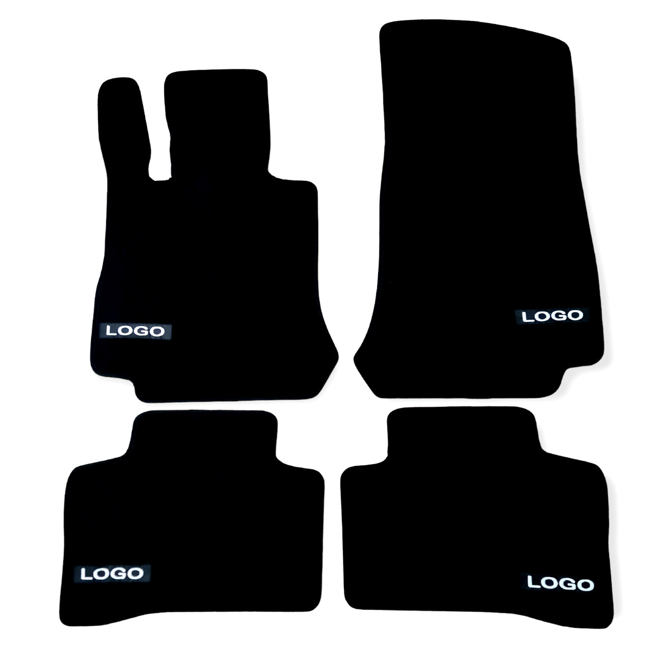 Car Floor Mats Velour For AMG Mercedes EQC Auto Liners Waterproof Black Carpet