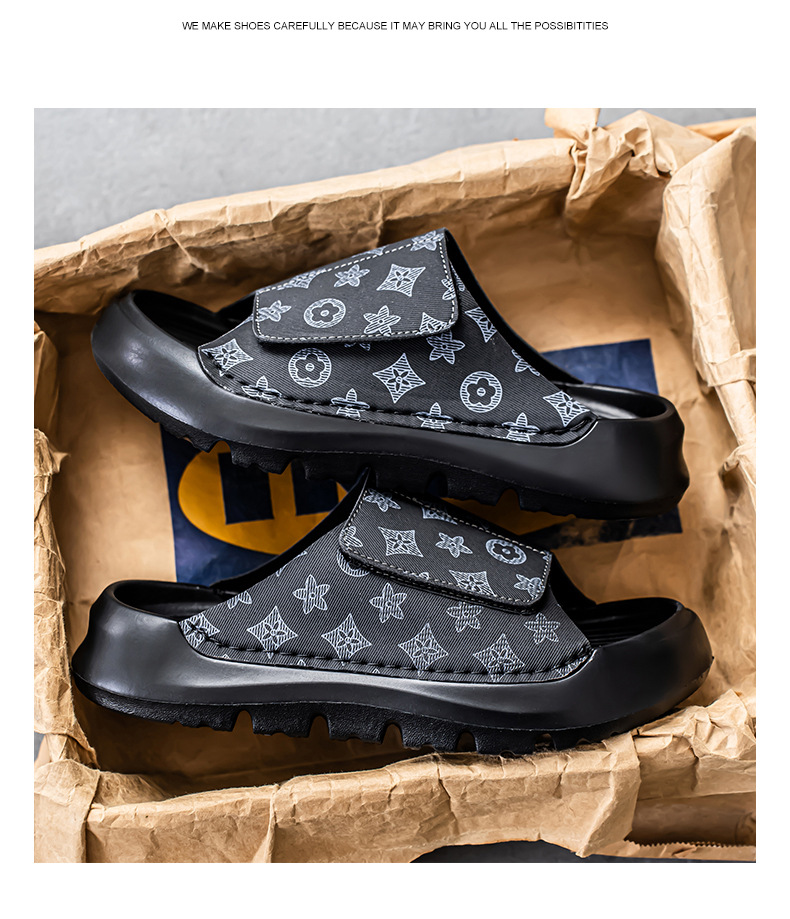 2025 Free Shipping Designer Summer New Mens Trendy Versatile Externally Wearable Personalized Velcro Strap Sandals
