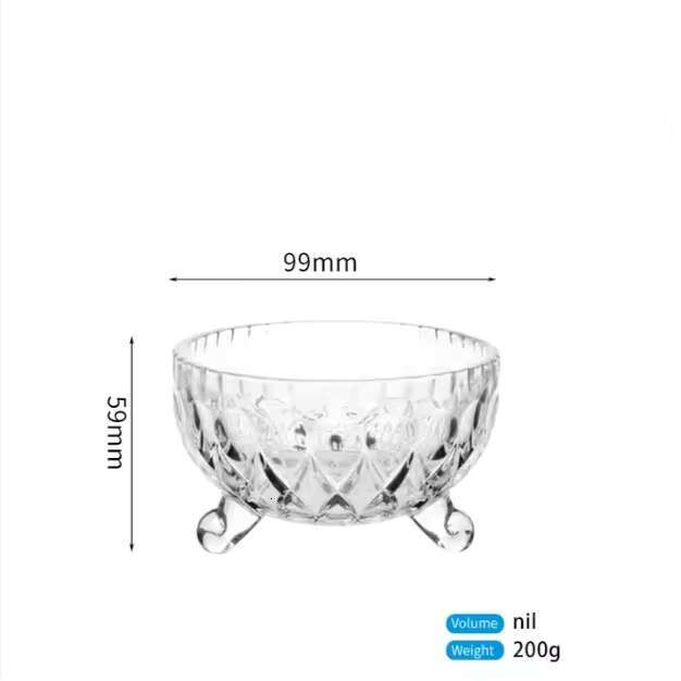 High Performance Small Vacuum Glass Jar Set Cute Cookie Fruit Snacks Buffet Candy Gridding Bowl Premium Dishwasher Safe Party