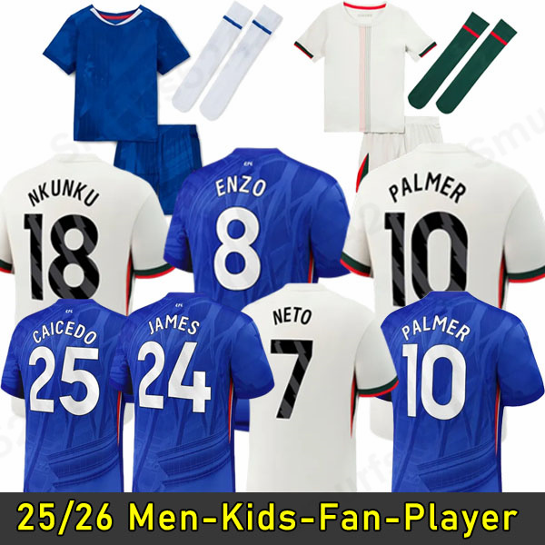 NEW 25 26 Chelseas CF jersey Cole Palmer Enzo Jadon Sancho Fernandez jersey Marc Cucurella Mykhailo Mudryk Caicedo Men kids Players fans Football jerseys Shirts kit