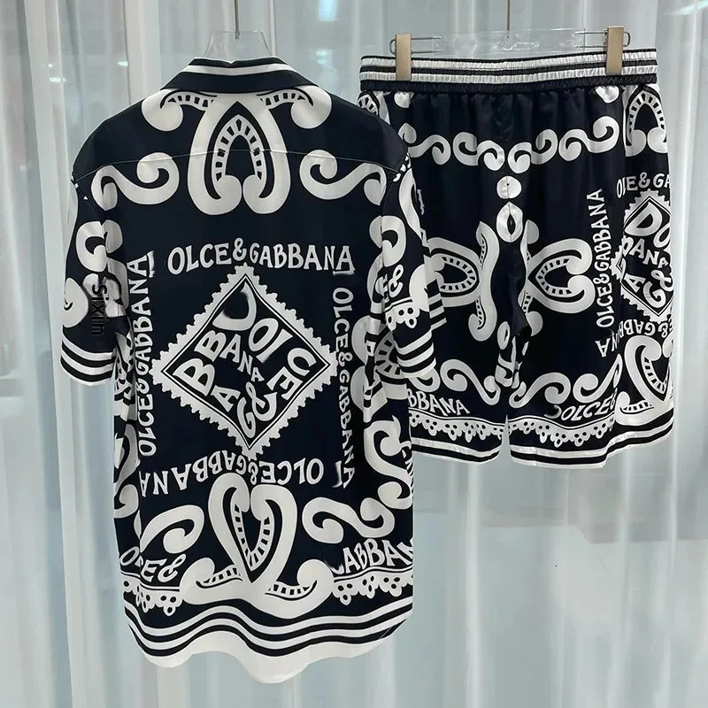 Summer Hawaiian Shirt Suit The Season Mens Casual Digital Print Set Fashionable Youth CrossBorder Clothing None AE Stock 250714