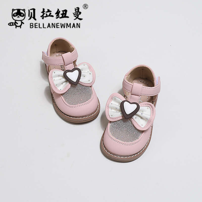 Girls' Bowknot Princess 2024 Summer New Children's Soft Sole Closed-Toe Sandals for Toddlers and Kids