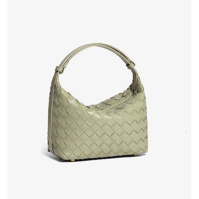 2025 Handwoven Lunch Box Niche Versatile Handheld Women's Fashionable Textured Shoulder Underarm Bag