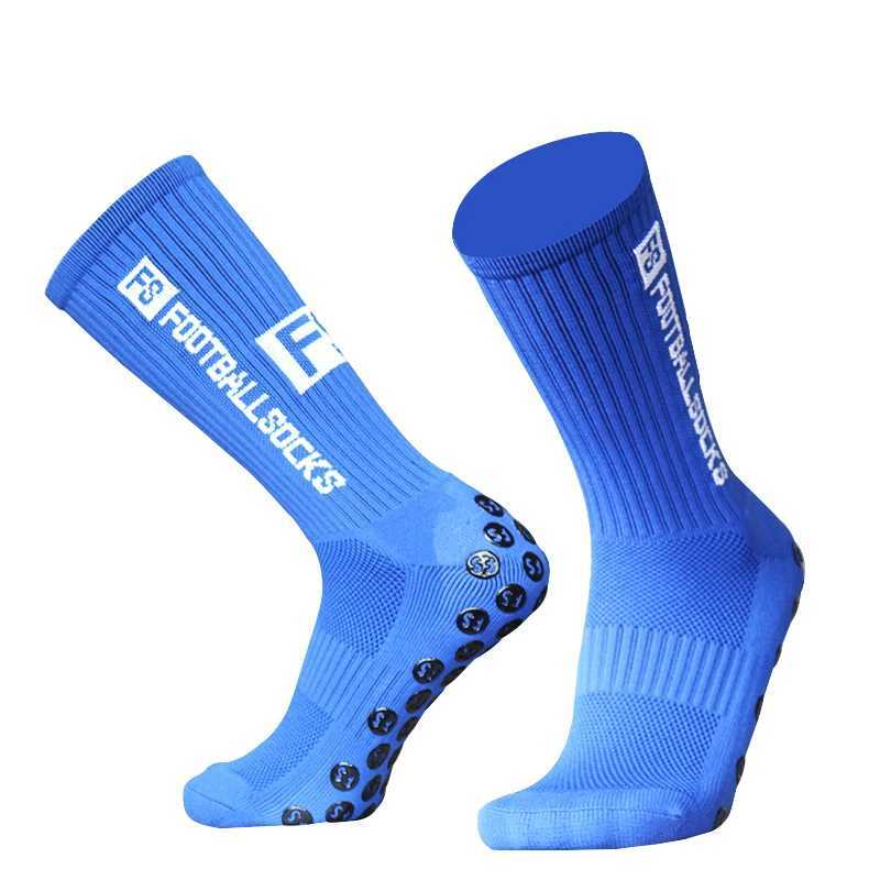 New Style FS Football Socks Round Silicone Suction Cup Grip Anti Slip Soccer Socks Sports Men Women Baseball Rugby Socks S25014