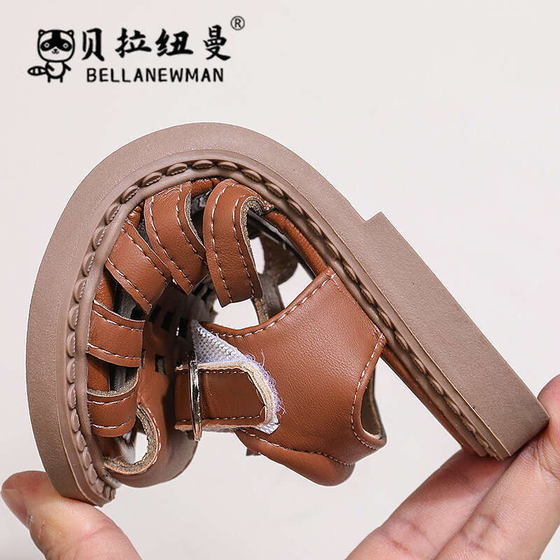 Children's Closed-Toe 2024 Summer New Style Big Kids Casual Beach Shoes Girls' Hollow Sandals