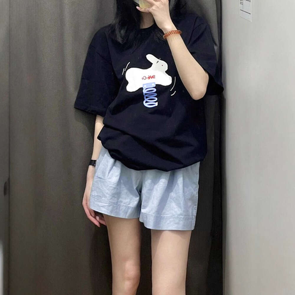 Plus Size Khaki Cargo Summer Korean Style High Waist Slimming Sports Shorts For Petite Women B5