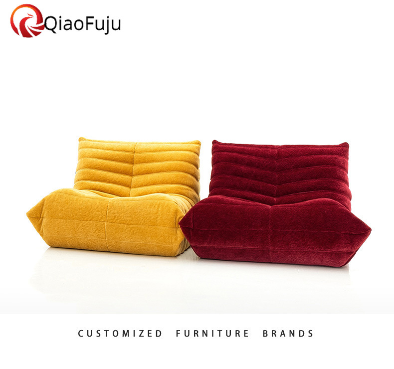 imported sofa from China compressed sofa in a box Caterpillar Full Sponge Lazy Single Chair Balcony Living Room modular sofas, multi-person sofas, 4-p