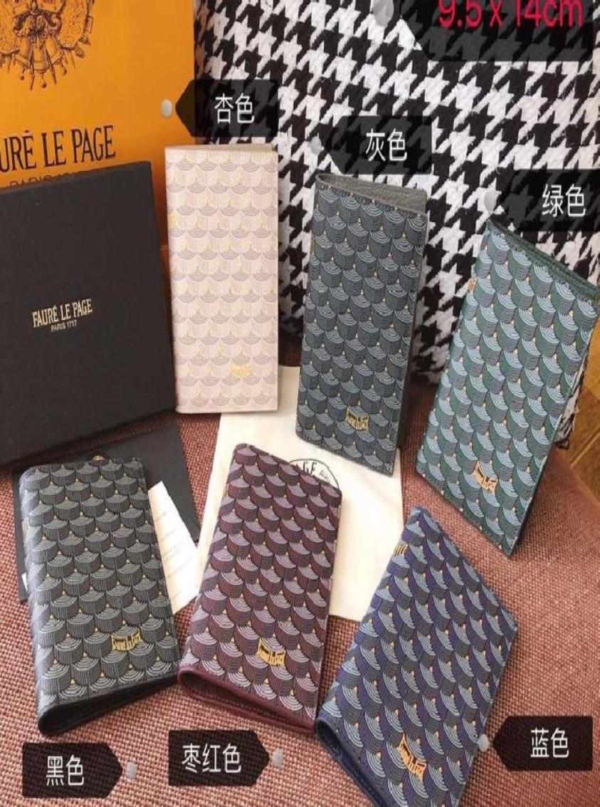 Top Grade Bifold Wallet Faure Le Page Passport Holder Cover Real Calf Leather Unisex Holiday Gift5245497
