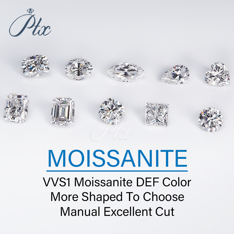 GRA Certificate 4CT 5CT 6CT Big Size Wholesale Loose Moissanite Diamond Various Shapes D VVS Lab Grown Moissanite Diamond for Engagement Ring Making
