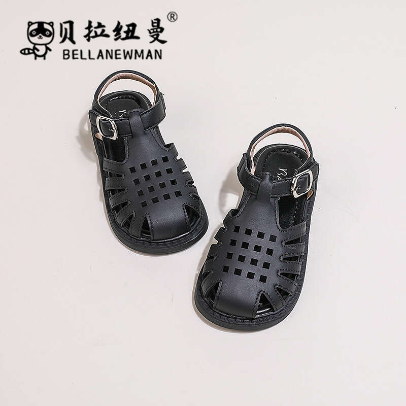 Children's Closed-Toe 2024 Summer New Style Big Kids Casual Beach Shoes Girls' Hollow Sandals