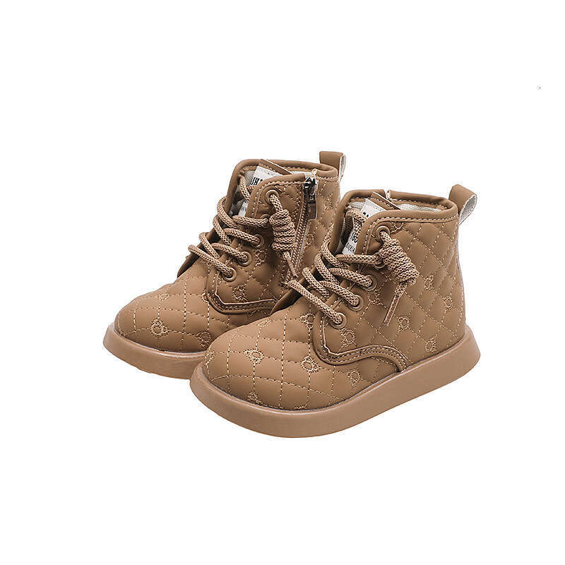 Children's British Style Short 2023 Autumn Fashion Big Kids Soft Sole Leather Martin Girls' Casual Ankle Boots