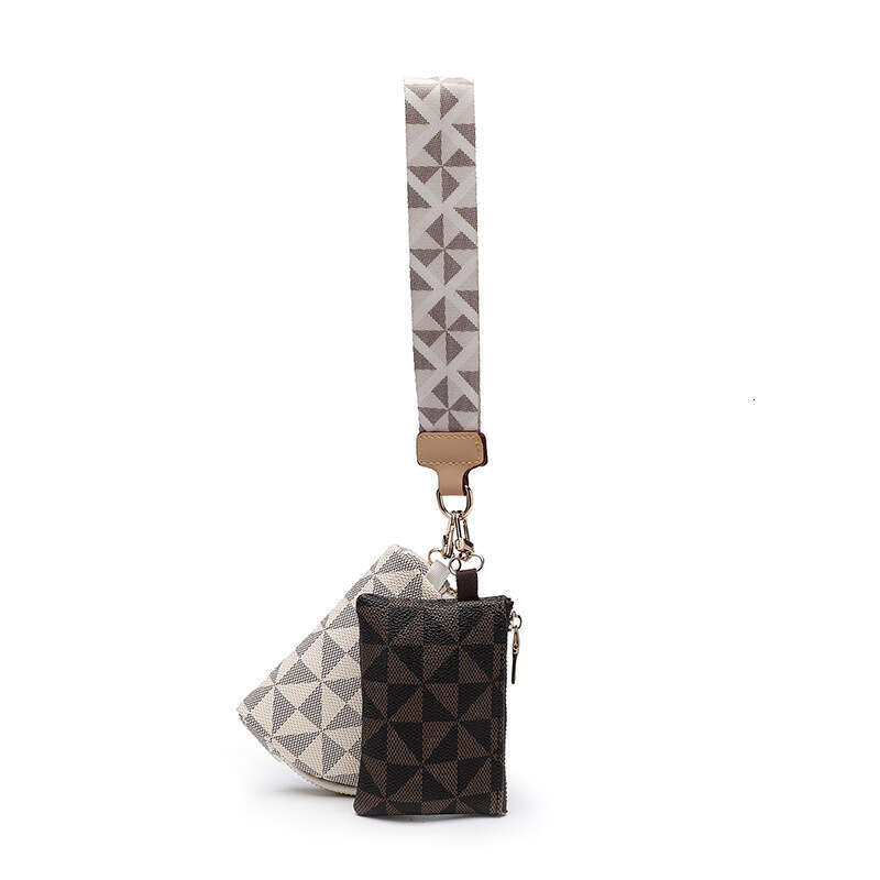 Printed Purse Combination Wallet 2024 Mini Fashion Zipper Coin Bag Simple Clutch Card Holder Pendant
