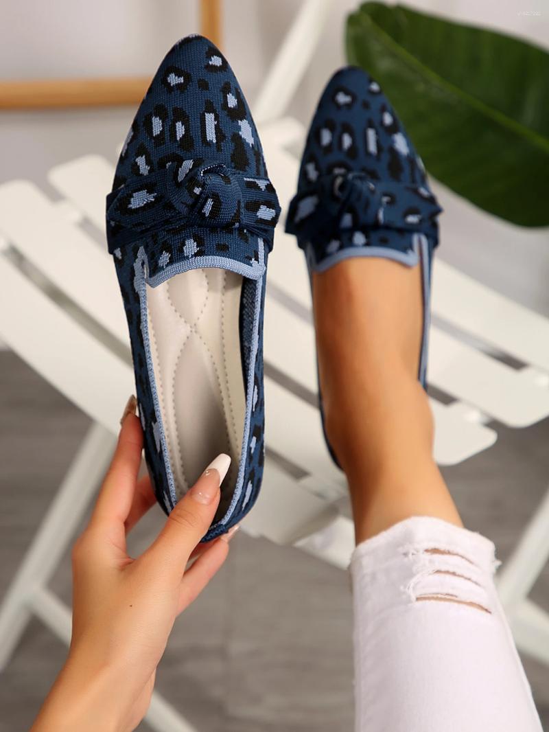 Designer shoes for women Shoes lightweight pointed bean shaped women's shoes comfortable slip resistant Casual Shoes Leopard Print Flat For Women